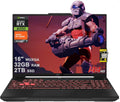ASUS TUF Gaming A16 Laptop 16' WUXGA 144Hz AMD 6-core Ryzen 7 7445HS 32GB DDR5 2TB SSD GeForce RTX 4050 (Up to 194 AI Tops) RGB Backlit USB4 AI Noise Cancelation Wi-Fi6 Win11 ICP Hub