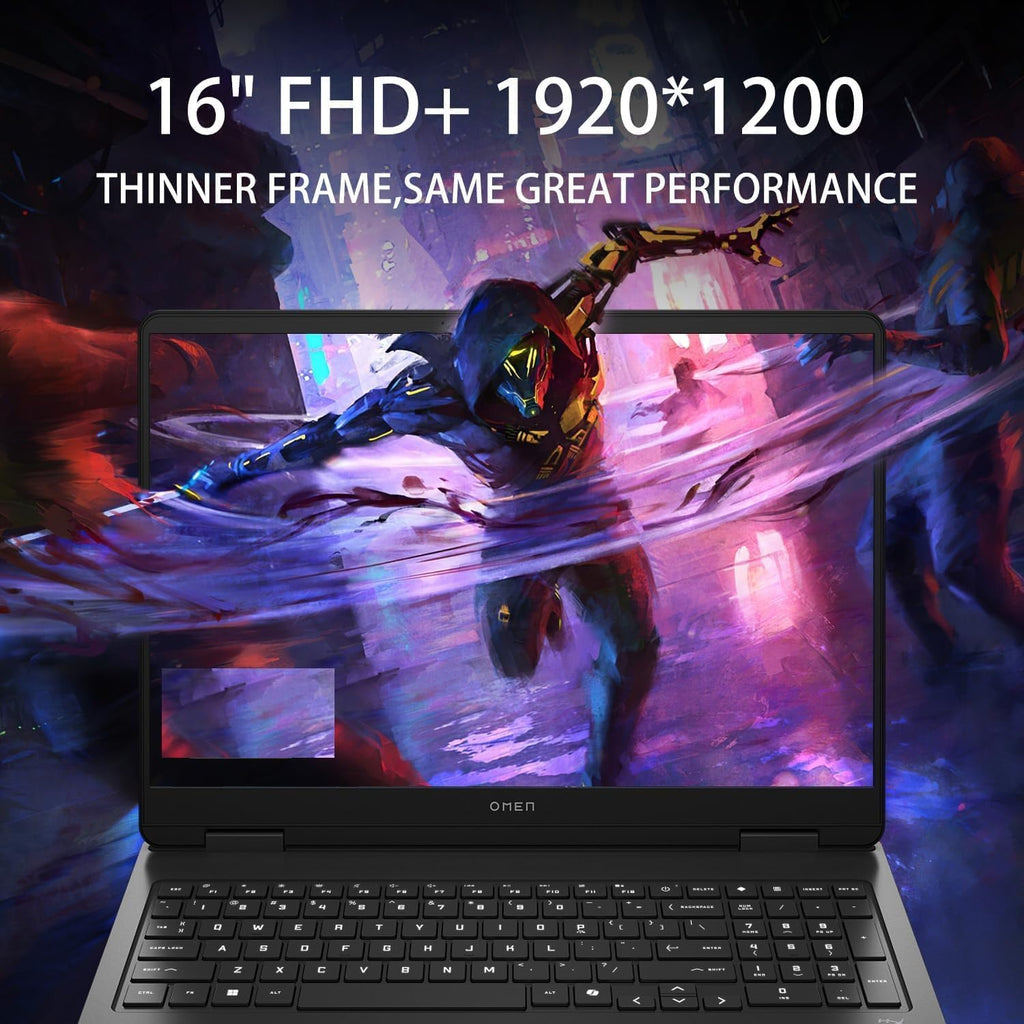 HP Omen 16 Slim Gaming Laptop: Core Ultra 7 255H, NVidia RTX 5060, 16GB DDR5 RAM, 1TB SSD, 16' Full HD+ 2K 100% sRGB 165Hz IPS Display