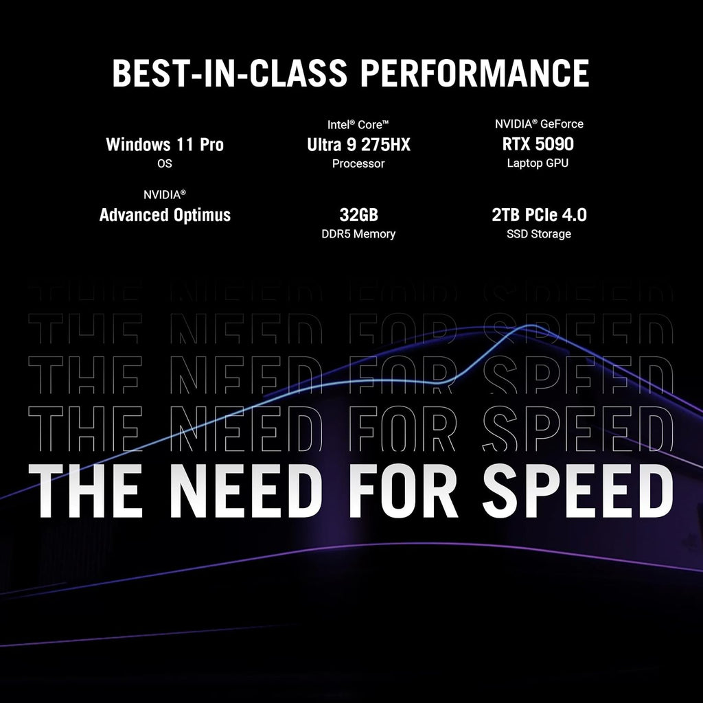 ASUS ROG Strix SCAR 16 (2025) Gaming Laptop, 16' ROG Nebula HDR 16:10 2.5K 240Hz/3ms, NVIDIA GeForce RTX 5090, Intel Core Ultra 9 275HX, 32GB DDR5, 2TB PCIe Gen 4 SSD, Wi-Fi 7, Win 11 Pro, G635LX-XS97