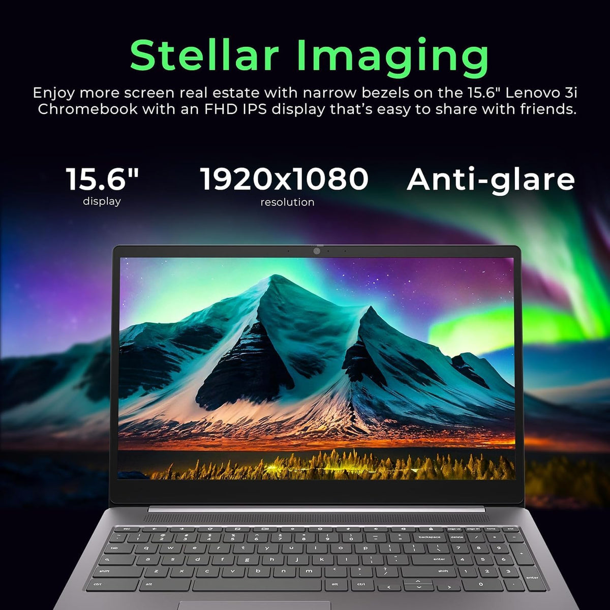 Lenovo Chromebook Flagship 15.6' FHD Laptop Computer for Business Student, Intel Celeron N4500, 4GB RAM, 320GB Storage (64GB eMMC+ 256GB Card), WiFi 6, Long Battery, Chrome OS +MarxsolAccessory