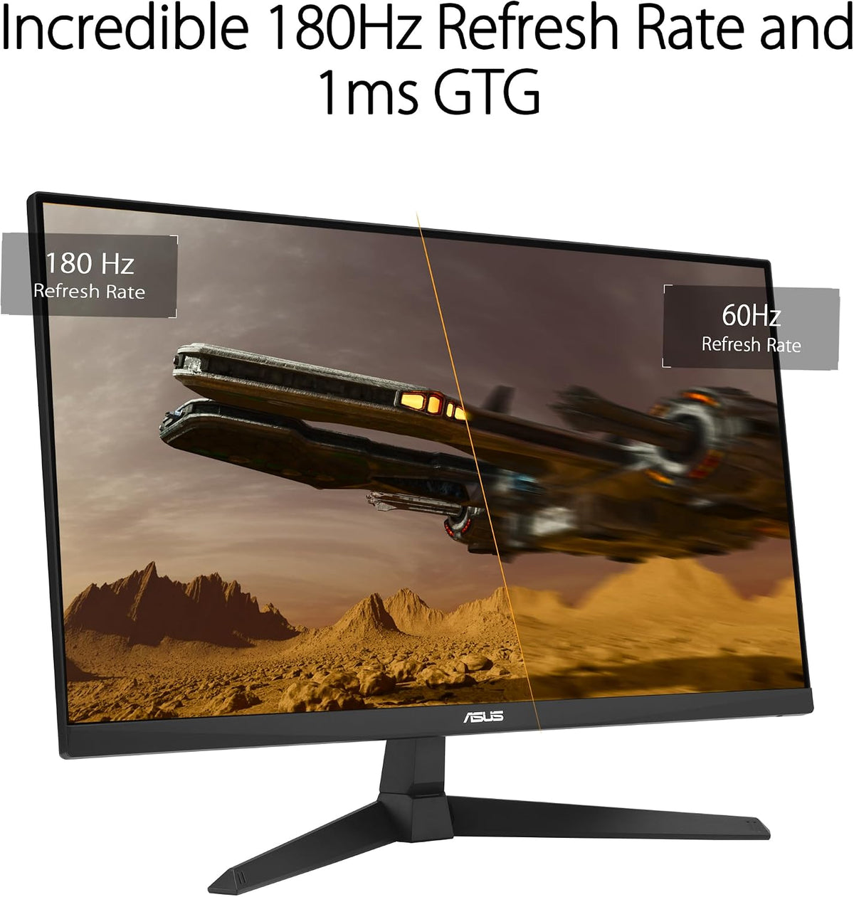 ASUS TUF Gaming 25' (24.5 viewable) 1080P Gaming Monitor (VG259Q3A) – FHD, 180Hz, 1ms, Fast IPS, Extreme Low Motion Blur, FreeSync, Variable Overdrive, Speakers, 99% sRGB, Shadow Boost 3yr Warranty