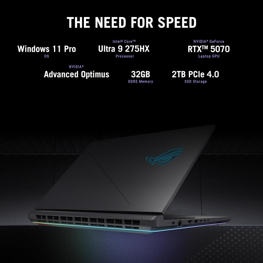 ASUS ROG Strix ROG Strix/GRAY/18.0 WQXGA Non-Touch/CORE Ultra 9 275HX/32GB/NV RTX5070/2TB/WIN11 PRO
