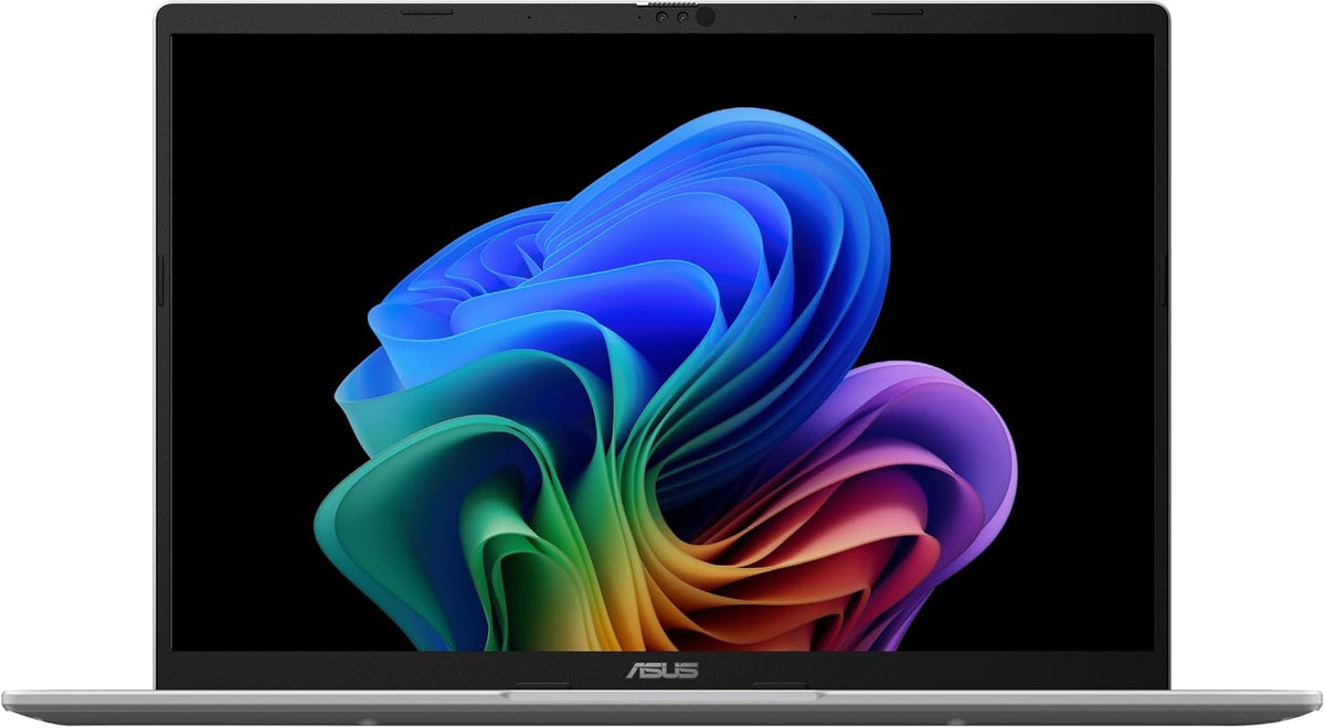 ASUS Vivobook 14 Laptop, 14' WUXGA 60Hz Display, Qualcomm Snapdragon X, Qualcomm Adreno GPU, 16GB RAM, 512GB SSD, Windows 11, Cool Silver, X1407QA-BS56