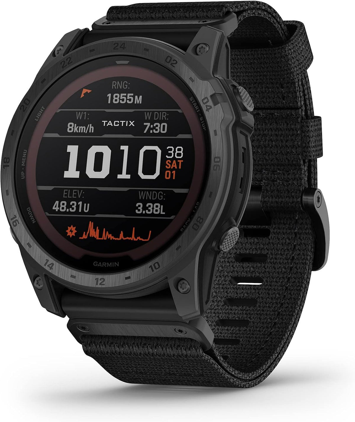 Garmin tactix 7, Pro Ballistics Edition, Ruggedly Built Tactical GPS Watch with Solar Charging Capabilities, Applied Ballistics and Nylon Band