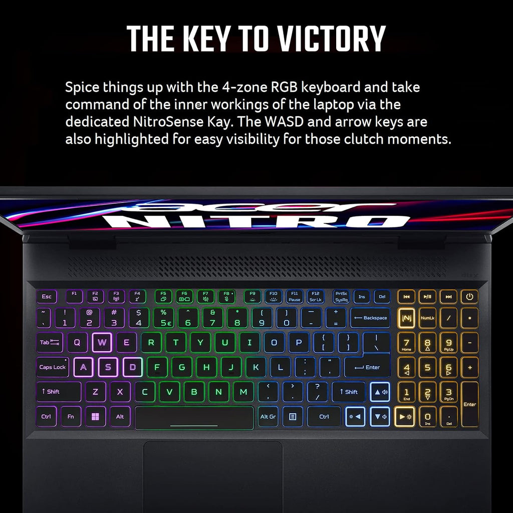 acer Nitro 5 AN515-58-725A Gaming Laptop | Intel Core i7-12700H | NVIDIA GeForce RTX 3060 Laptop GPU | 15.6' FHD 144Hz 3ms IPS Display | 16GB DDR4 | 512GB Gen 4 SSD | Killer Wi-Fi 6 | RGB Keyboard