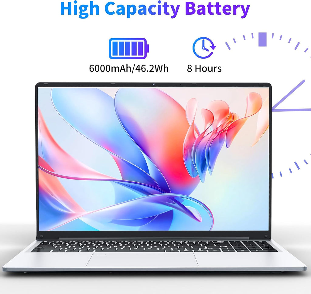 NIAKUN Laptop Computer, Gaming Laptops 2026, 16' Lap Top PC Windows 11 Pro, 16GB RAM 512GB SSD, Intel N100 Processor(4C/4T), Office 365, Backlit Keyboard, Fingerprint Unlock, 2-Year Warranty