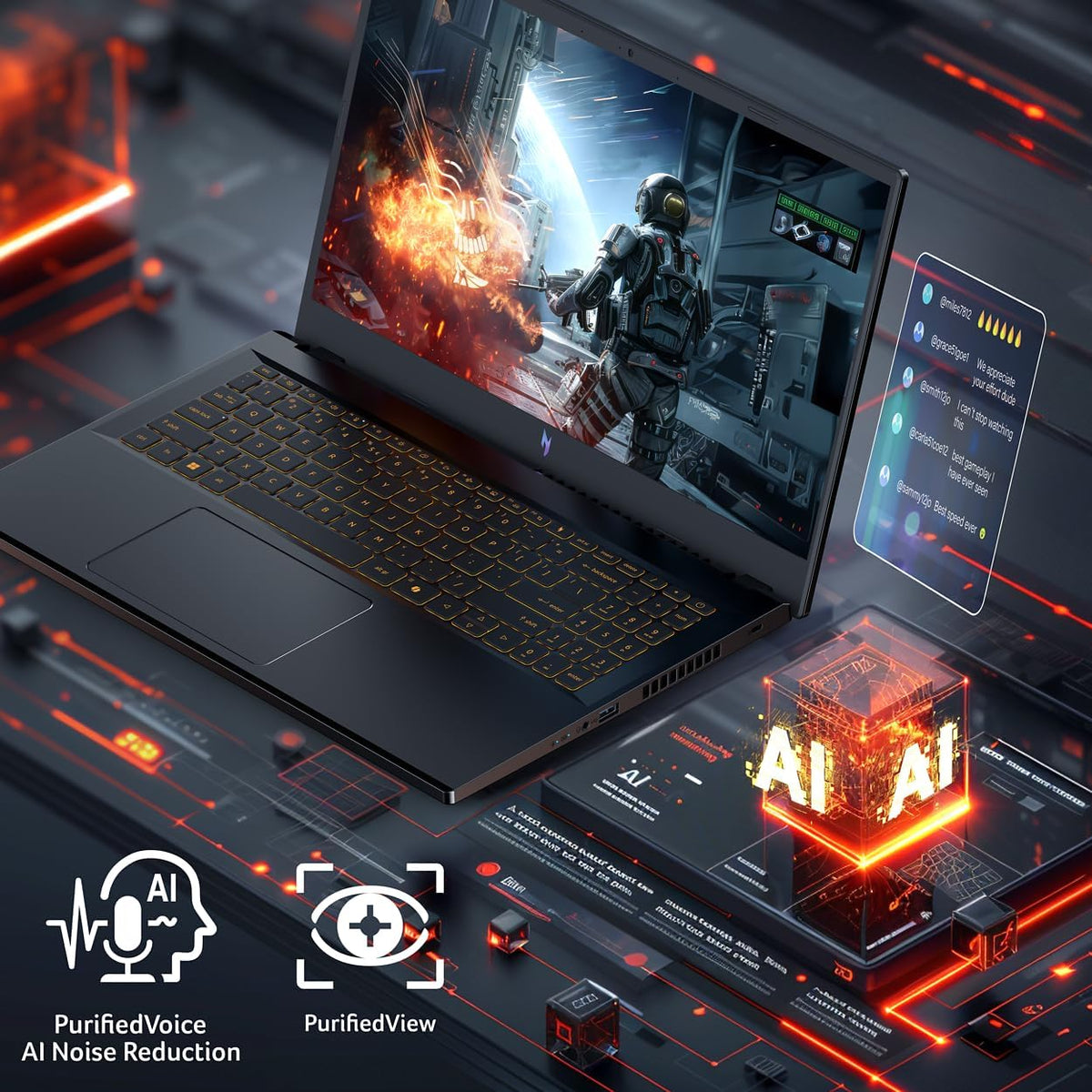 Acer Nitro V Gaming Laptop | Intel Core i9-13900H Processor | NVIDIA GeForce RTX 5060 Laptop GPU | 15.6' FHD IPS 165Hz Display | 16GB DDR4 | 1TB Gen 4 SSD | Wi-Fi 6 | Backlit KB | ANV15-52-98KV
