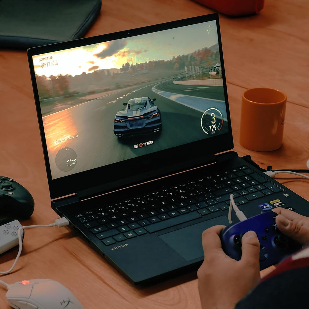 HP Victus 15 Gaming Laptop 15.6' FHD IPS 144Hz AMD 6-core Ryzen 7 7445HS 16GB RAM 512GB SSD GeForce RTX 4050 Backlit USB-C DTS:X Ultra Wi-Fi 6 Win11Pro ICP Hub