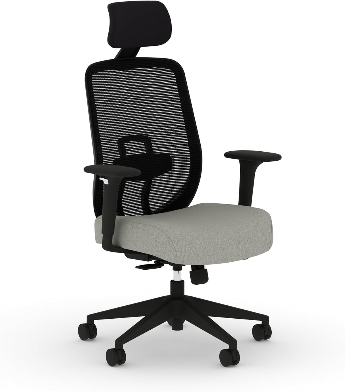 HON Altern Ergonomic Office Chair with Headrest, Arms, Wheels, Foam Cushion Seat, Mid Back Home Office Desk Chair Comfy, Gaming Chair, Height Adjustable Arms, Synchro-Tilt, Black Frame, Fog