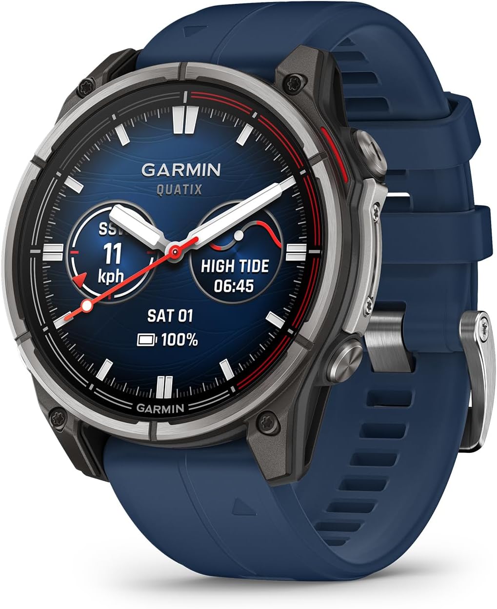 Garmin® quatix® 8, 47 mm, Marine GPS Smartwatch, Bright AMOLED Display, Chartplotter Controls, Built-in Flashlight, 24/7 Health & Wellness Features