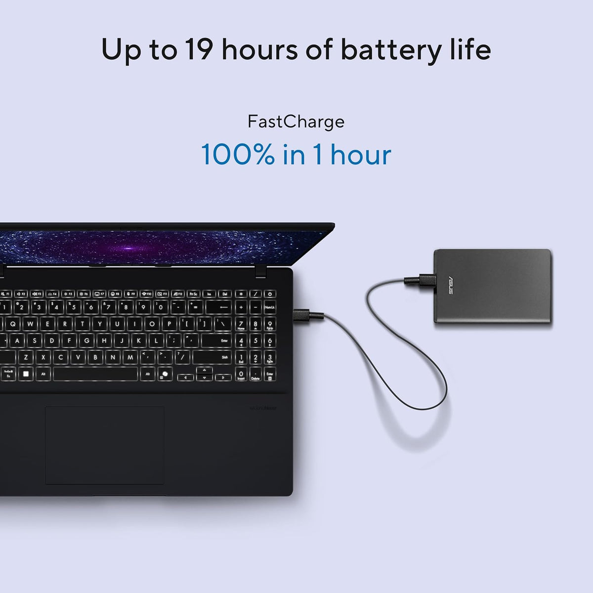 ASUS Vivobook 16 Laptop, 16' WUXGA 60Hz Display, Qualcomm Snapdragon X, Qualcomm Adreno GPU, 16GB RAM, 512GB SSD, Windows 11, Quiet Blue, X1607QA-DS54