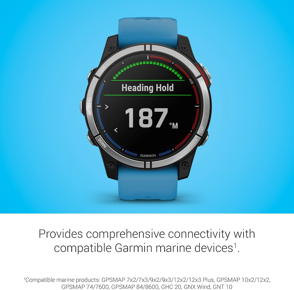 Garmin quatix® 7 Standard Edition, Marine GPS Smartwatch, Tide Changes and Anchor Drag Alerts, Waypoint Marking