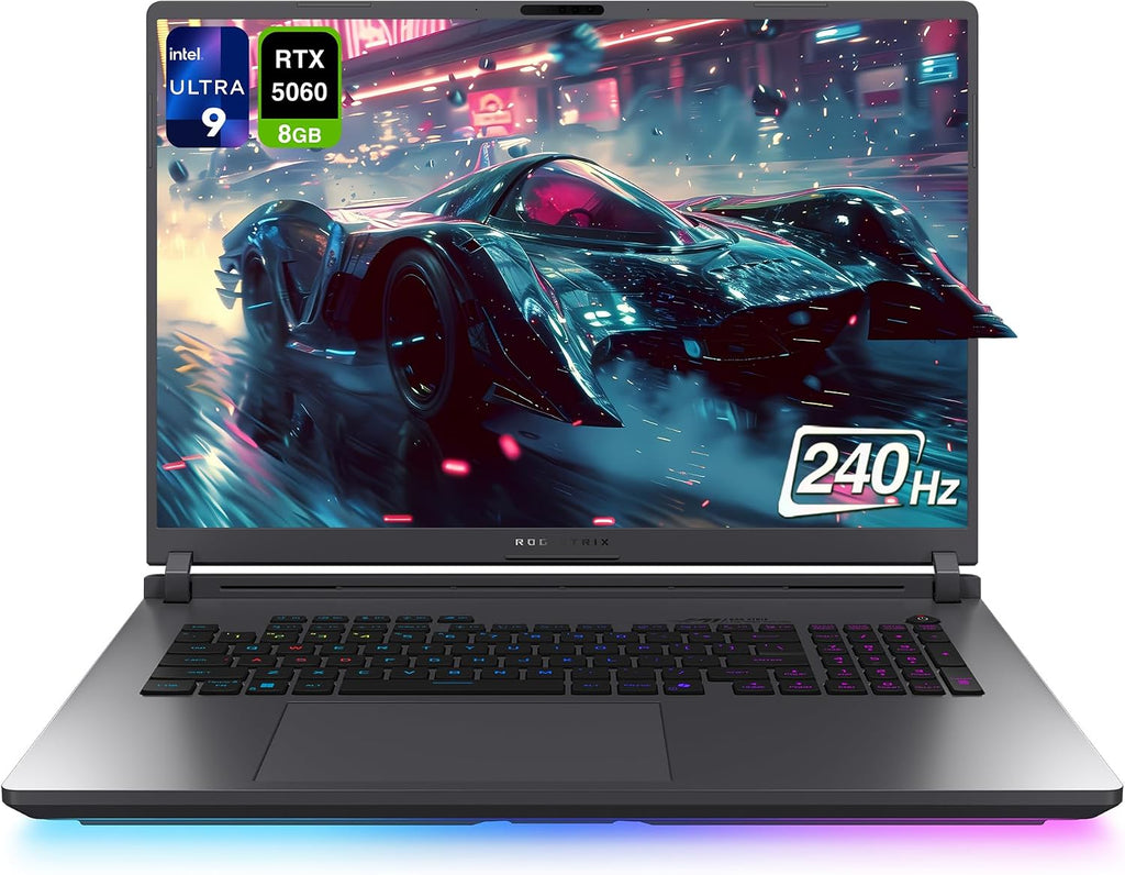 ASUS ROG Strix G18 Gaming Laptop, Intel Ultra 9-275HX, 64 GB DDR5 RAM, 4 TB PCIe SSD, 18' 2.5K (2560x1600) Display, Nvidia G-Force RTX 5060, Backlit Chiclet 4-Zone RGB Keyboard, W11 Home, Eclipse Gray