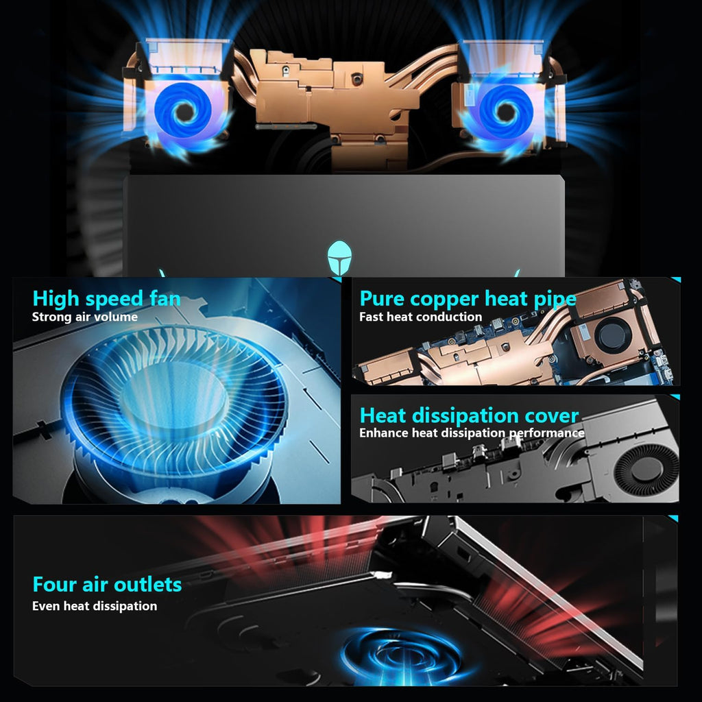 Thunderobot Storm 17 5060 Gaming Laptop, 17.3' QHD 165Hz 2K Display, Core i7-13620H, GeForce RTX 5060, 64GB DDR5 RAM, 2TB SSD, RGB Backlit Keyboard, Wi-Fi 6, Win11 Home