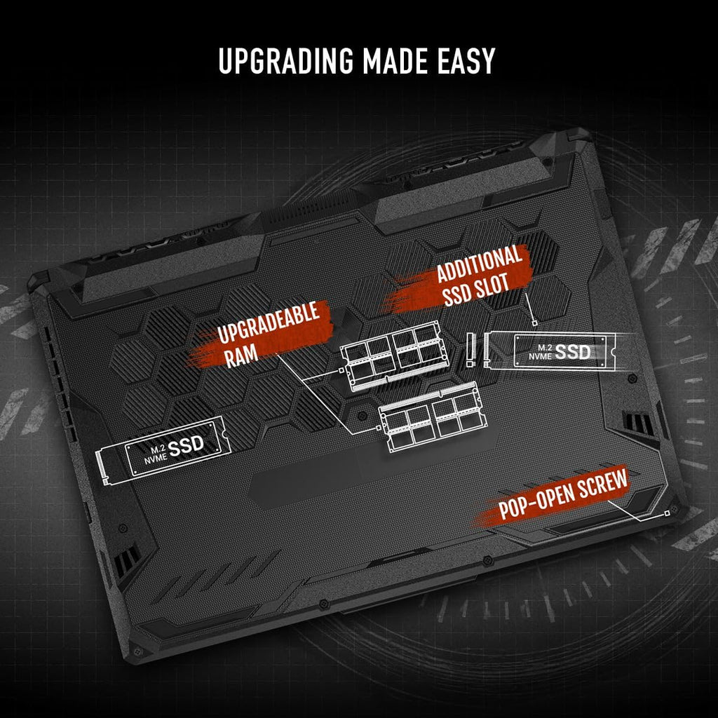 ASUS TUF Gaming A15 Gaming Laptop, 15.6' FHD 16:9 144Hz Display, AMD Ryzen™ 5 7535HS Processor, NVIDIA® GeForce RTX™ 3050, 16GB DDR5, 512GB PCIe® Gen 4.0 SSD, Wi-Fi 6, Windows 11 Home, FA506NC-DS53