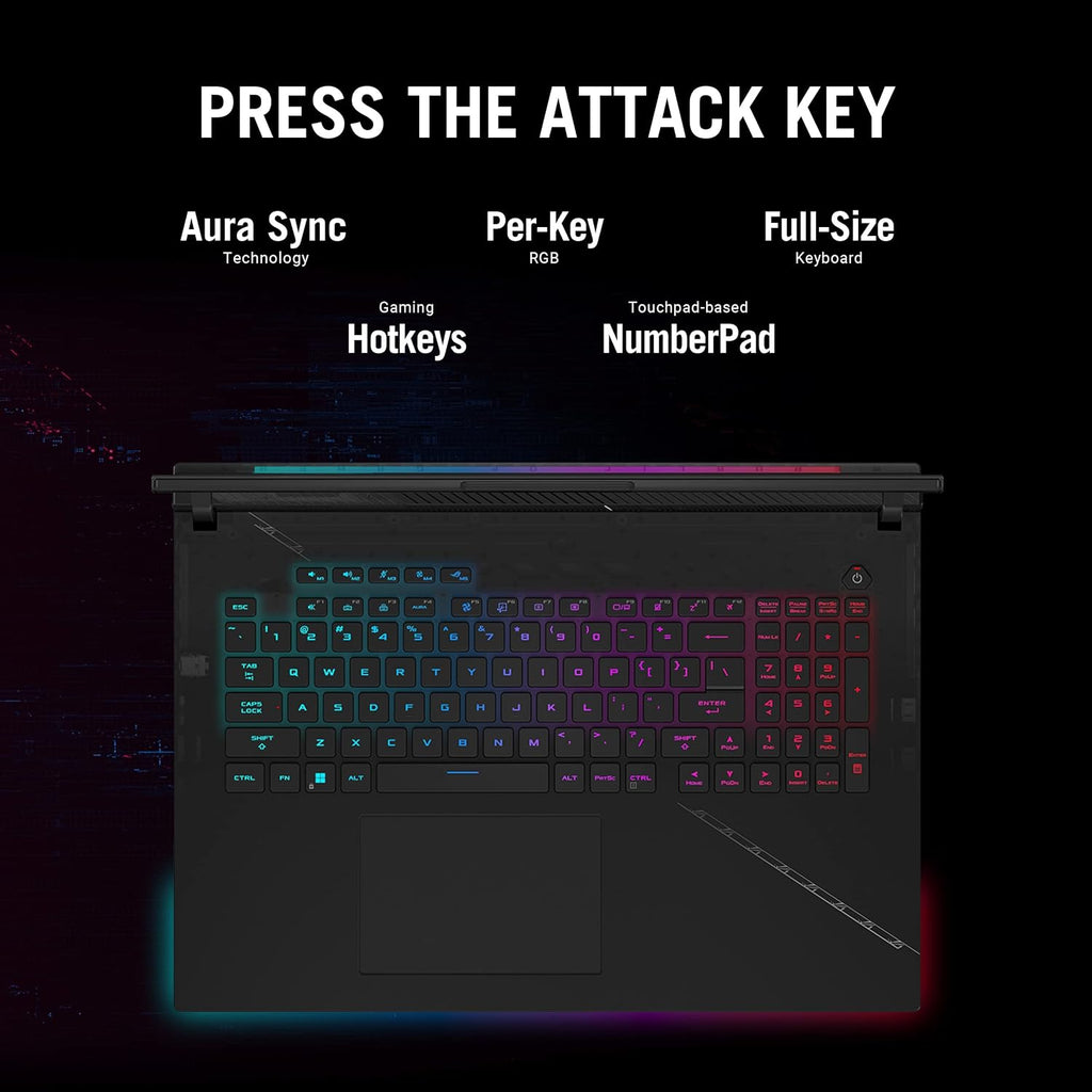 ASUS ROG Strix Scar 18 (2023) Gaming Laptop, 18' Nebula Display 16:10 QHD 240Hz/3ms, GeForce RTX 4090, Intel Core i9-13980HX, 32GB DDR5, 2TB PCIe SSD, Wi-Fi 6E, Windows 11 Pro, G834JY-XS97,Black