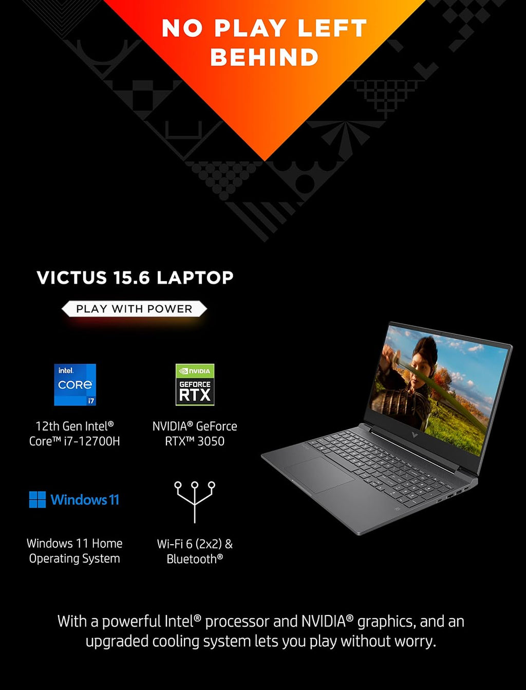 HP Victus 15 Gaming Laptop, NVIDIA GeForce RTX 3050 Ti, 12th Gen Intel Core i7, 8 GB RAM, 512 GB SSD, Full HD IPS Display, Windows 11 Home, Backlit Keyboard, Enhanced Thermals (15-fa0020nr, 2022)