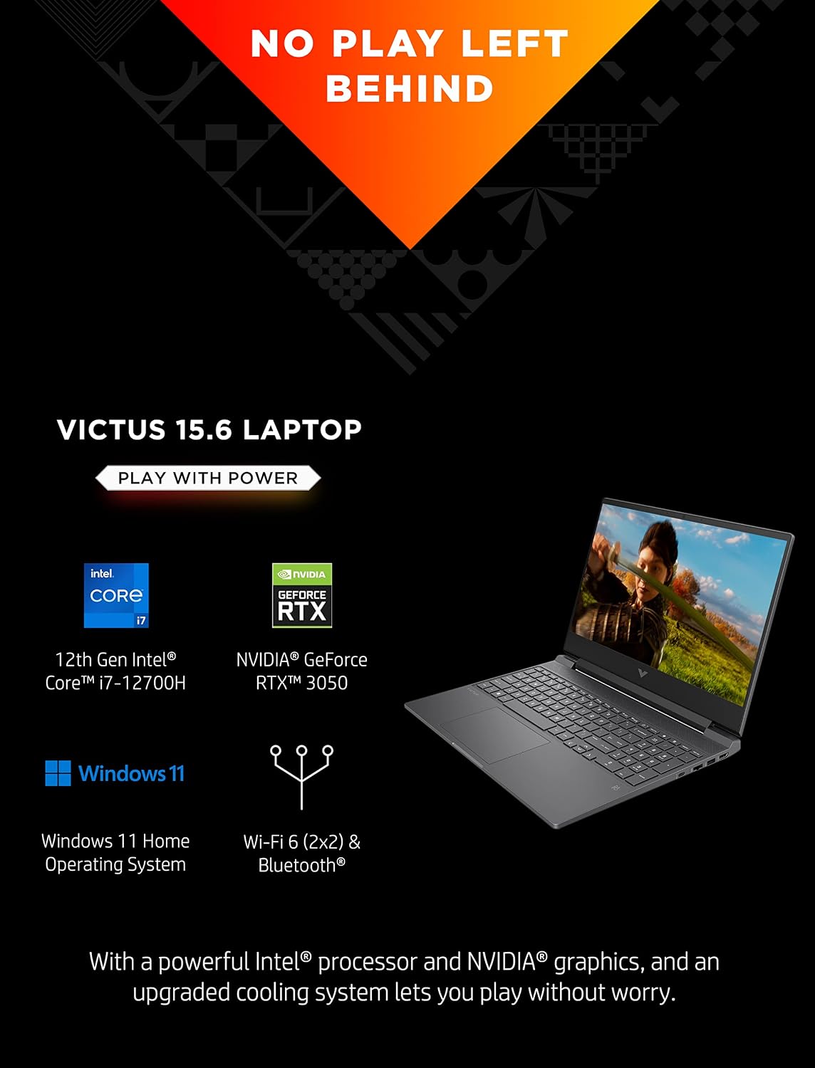 HP Victus 15 Gaming Laptop, NVIDIA GeForce RTX 3050 Ti, 12th Gen Intel Core i7, 8 GB RAM, 512 GB SSD, Full HD IPS Display, Windows 11 Home, Backlit Keyboard, Enhanced Thermals (15-fa0020nr, 2022)