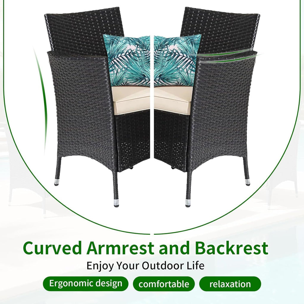 8PCS Patio Conversation Set | Outdoor Patio Furniture Set | Outdoor Sectional Sofa Set | 4 Single Sofa, 2 Loveseats and 2 Tea Tables for Backyard, Deck
