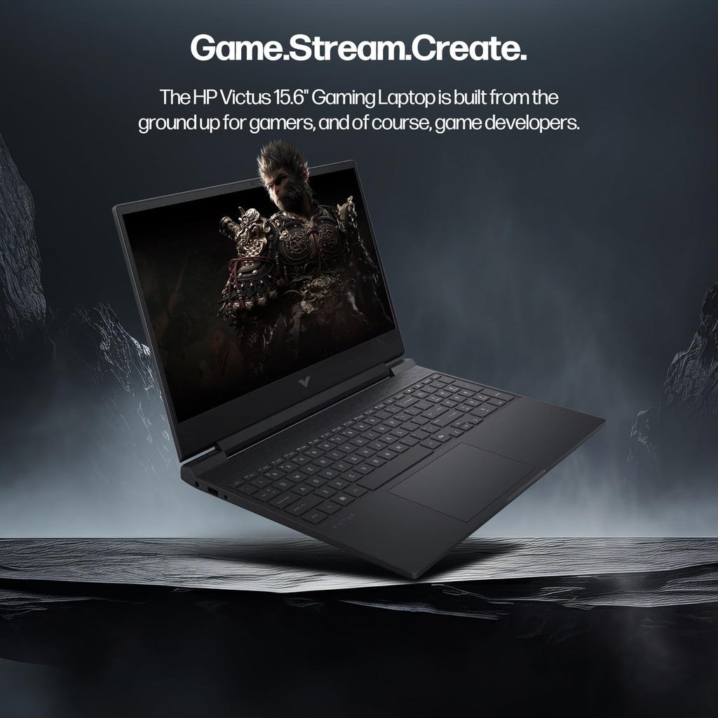 HP Victus 15.6' FHD 144Hz Gaming Laptop - AMD Ryzen 7 7445HS, 16GB RAM, NVIDIA RTX 4050 GPU, 512GB SSD, Backlit Keyboard, Wi-Fi 6E, Bundle with Mytrix Accessories, Mica Silver, Windows 11 Pro
