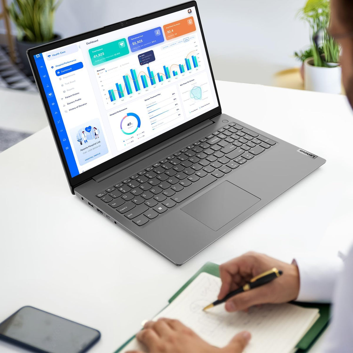 Lenovo V15 Gen 4 Laptop, 15.6' FHD, Octa-Core Intel Core i5-13420H (Beat i5-1235U), 16GB RAM, 2TB SSD, Win11H – Slim, Fast, and Ready for Work or Study, School and Office, PCO Foldable Laptop Cooler