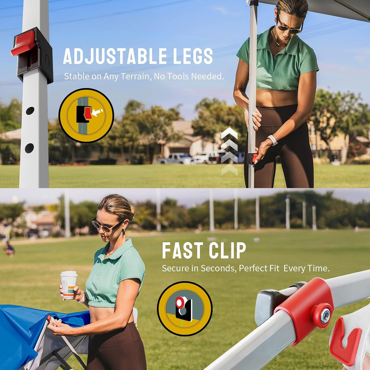 CROWN SHADES 12x12 Pop Up Canopy Outside Canopy, Patented One Push Tent Canopy with Wheeled Carry Bag, Bonus 8 Stakes and 4 Ropes, Blue