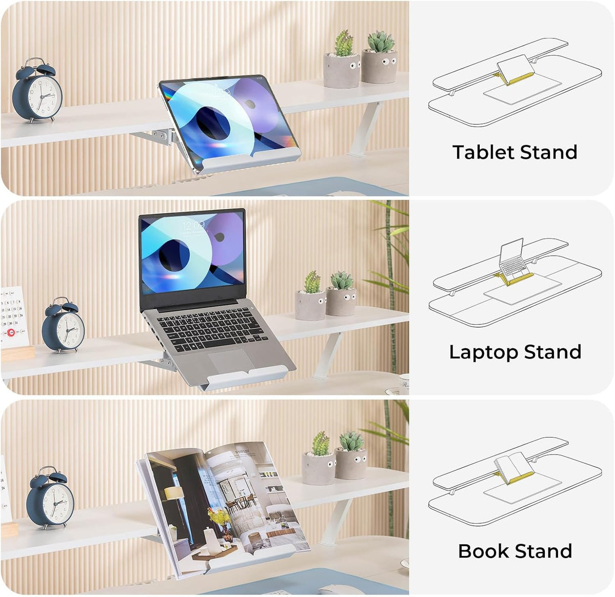 COMHOMA Electric Standing Desk with Drawers, 48 x 24'' Sit Stand up Desk with Monitor Stand, Laptop Stand, Height Adjustable Ergonomic Home Office Computer Desk with Memory Preset Controller