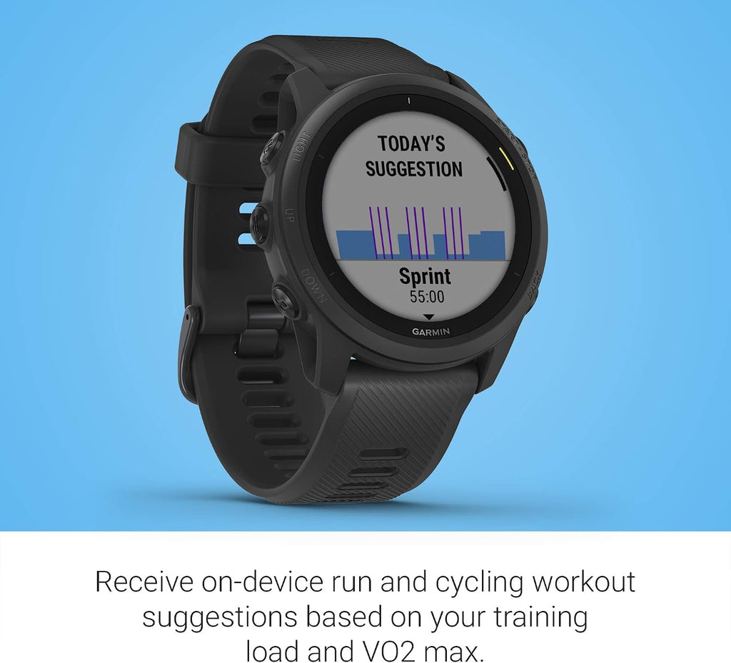 Garmin Forerunner 745, GPS Running Watch, Detailed Training Stats and On-Device Workouts, Essential Smartwatch Functions, Black