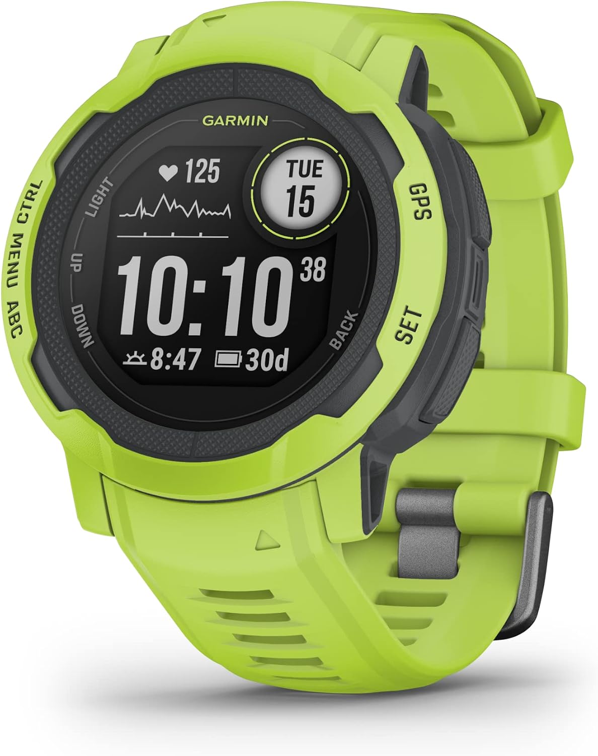 Garmin Instinct 2, Rugged GPS Outdoor Watch, Multi-GNSS Support, Tracback Routing, Electric Lime (Renewed)