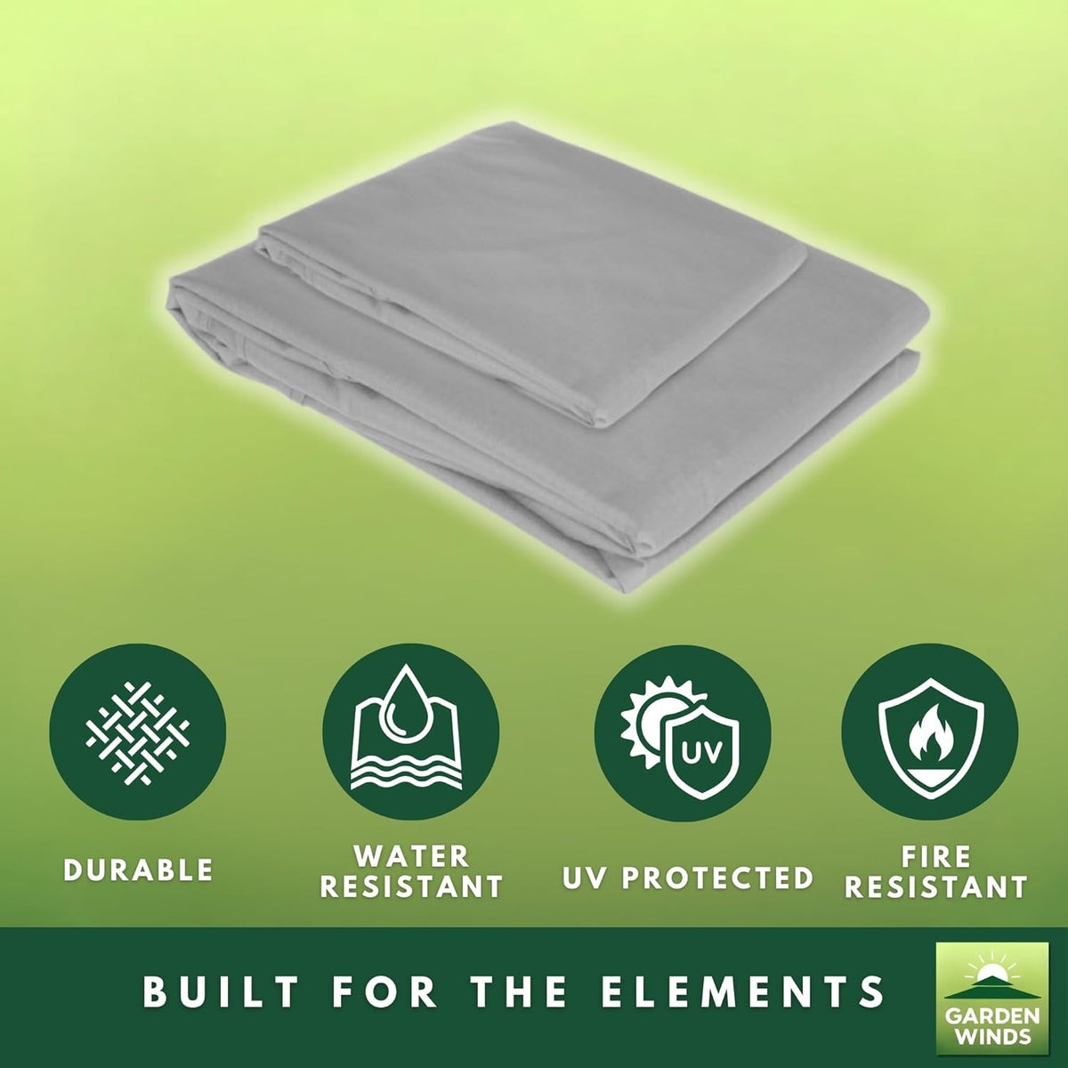 Garden Winds Reinforced Replacement Canopy Top Cover Compatible with The MSD236247917053 Mainstays 10' x 12' Easy Assembly Gazebo - Classic Stone, Riplock 350
