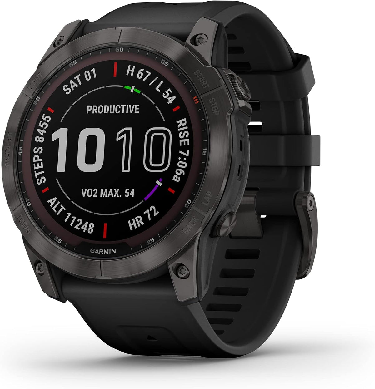 Garmin Fenix 7X Sapphire Solar Smartwatch Solar Charging Rugged Outdoor Watch with GPS Touchscreen (Renewed)