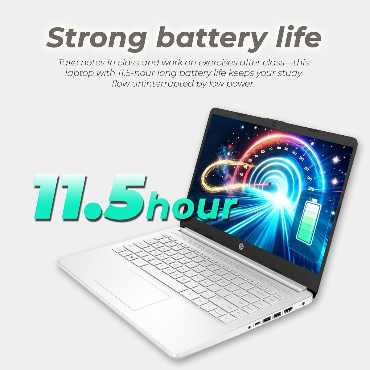 HP Ultrabook Laptop with Copilot AI & Office 365 • Intel High Performance CPU • 8GB RAM • 1.3TB Storage (320GB SSD and 1TB OneDrive) • Windows 11 w/o Earbuds