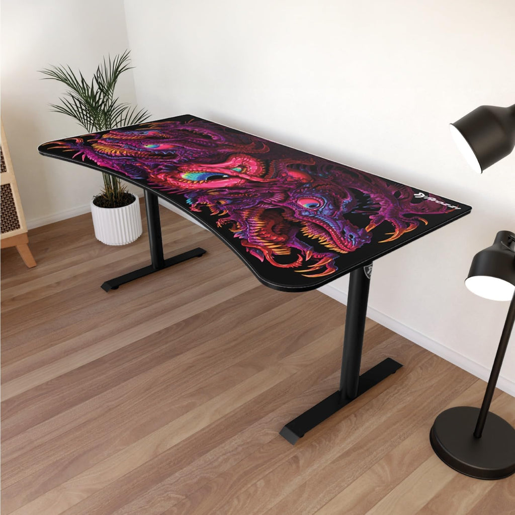 Arozzi Arena Gaming Desk Mat, Full Surface Custom DeskPad, Interchangeable, Water Resistant & Washable Computer Desk Mouse Pad with Stitched Edges (D045)