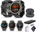 Garmin Fenix 8 Pro, 51mm, AMOLED Display, inReach Technology, Premium Connected Multisport Fitness Tracker GPS Smartwatch, Sapphire Titanium with Graphite/Black Silicone Band