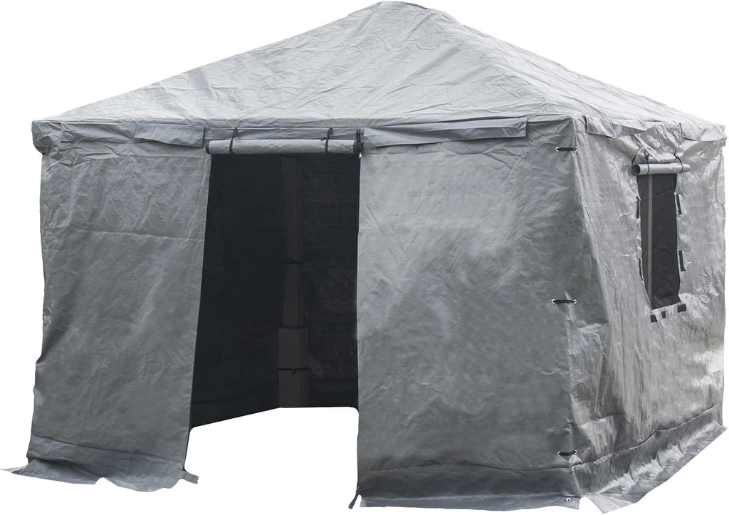Sojag Winter Cover for Gazebos, Waterproof 10' x 16' Gazebo Accessory with Roll-Up Door, and Vented Panels, All-Season Outdoor Storage