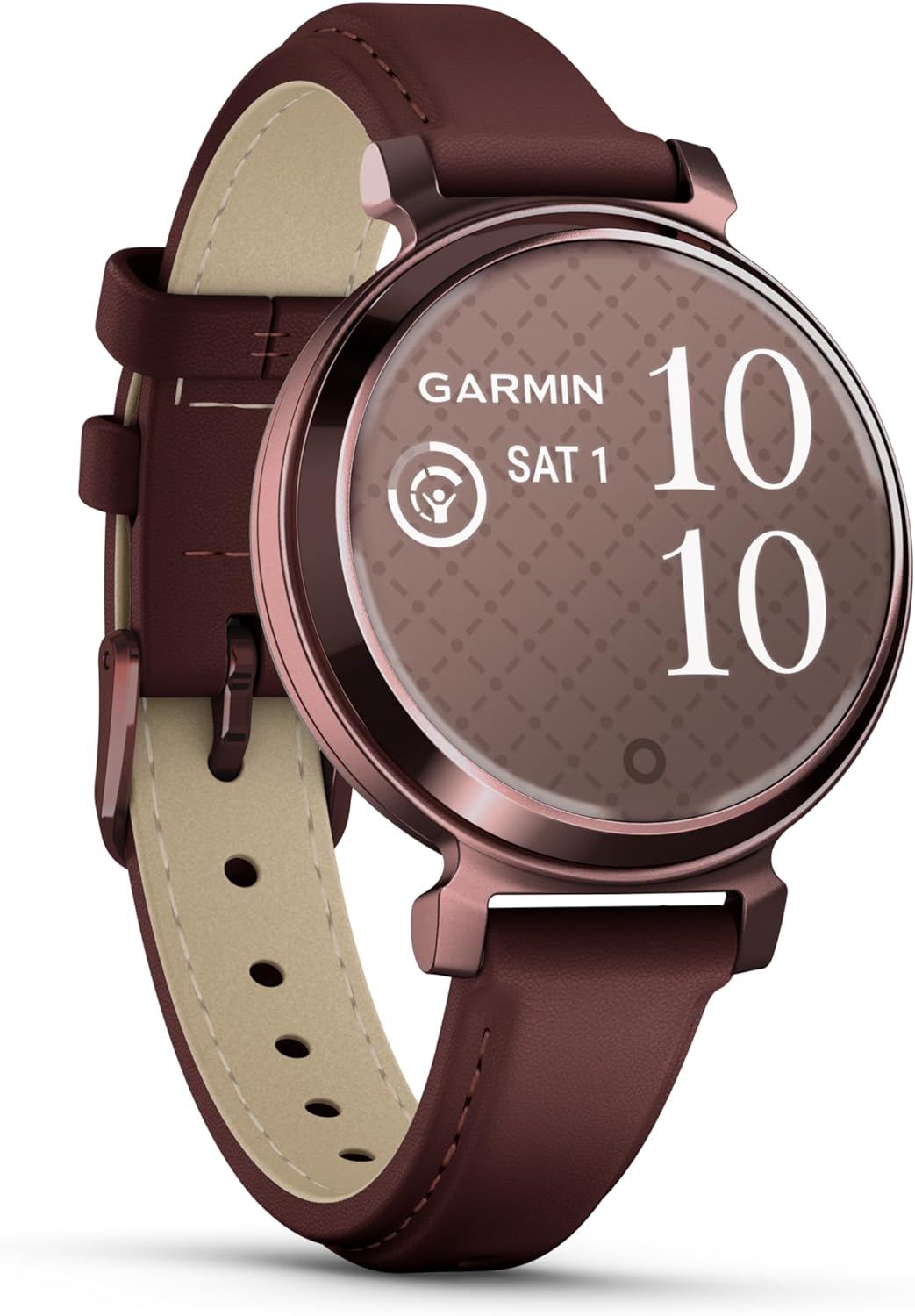 Garmin Lily 2, Small and Stylish Smartwatch, Hidden Display, Patterned Lens, Up to 5 Days Battery Life, Mulberry (Renewed)