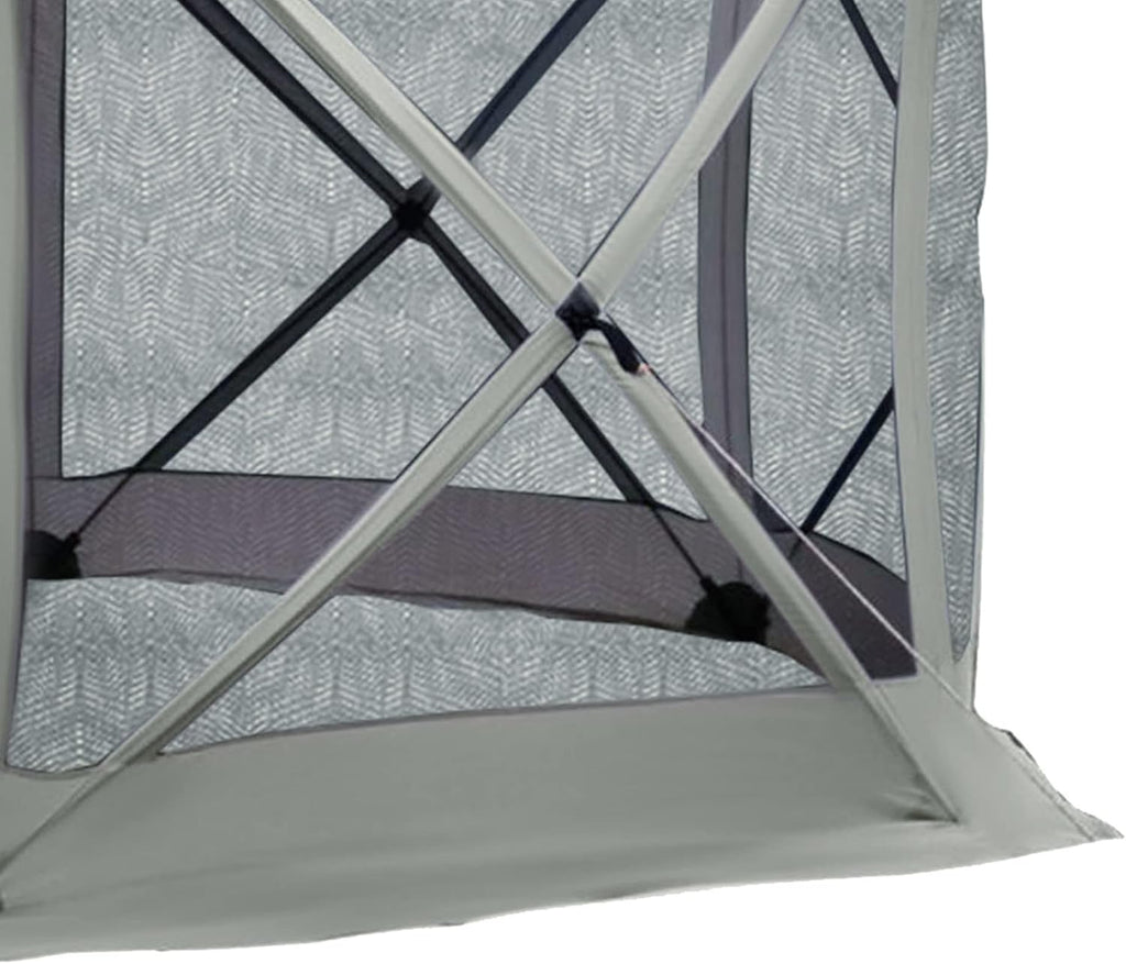 Outsunny 12' x 12' Hexagon Screen House, Pop Up Tent Portable Gazebo Canopy Shelter with Mesh Netting Walls, Carry Bag and Shaded Interior, Beige