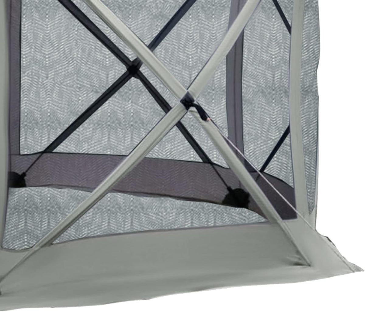 Outsunny 12' x 12' Hexagon Screen House, Pop Up Tent Portable Gazebo Canopy Shelter with Mesh Netting Walls, Carry Bag and Shaded Interior, Beige