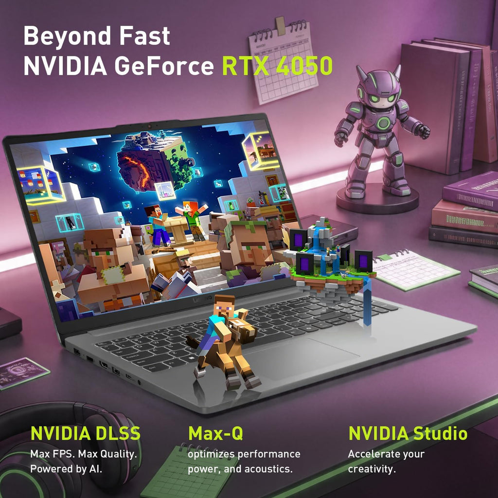 Lenovo LOQ 15.6' Gaming Laptop, AMD Ryzen 7 7735HS Laptop with FHD 1920 * 1080 144Hz Display, GeForce RTX 4050, 16GB DDR5 + 512GB SSD, Backlit Keyboard, Wi-Fi 6, Windows 11 Home, Grey