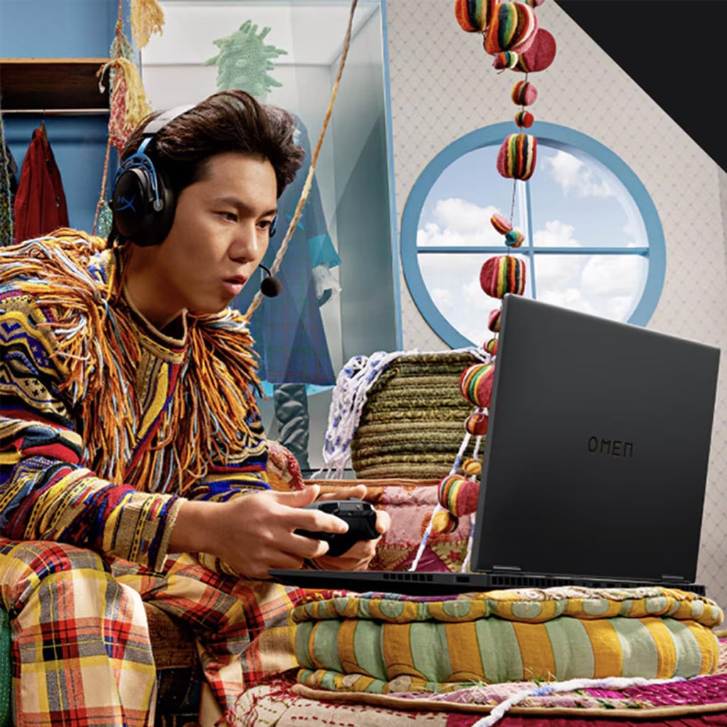 HP OMEN 17.3 RTX 5070 AI Gaming Laptop, 17.3' FHD 144Hz, AMD Ryzen AI 9 365, 16GB DDR5 RAM, 1TB SSD, RGB Backlit KB, Low Blue Light, Bundle with Thunderobot 7 in-1 USB-C Hub, Windows 11 Pro