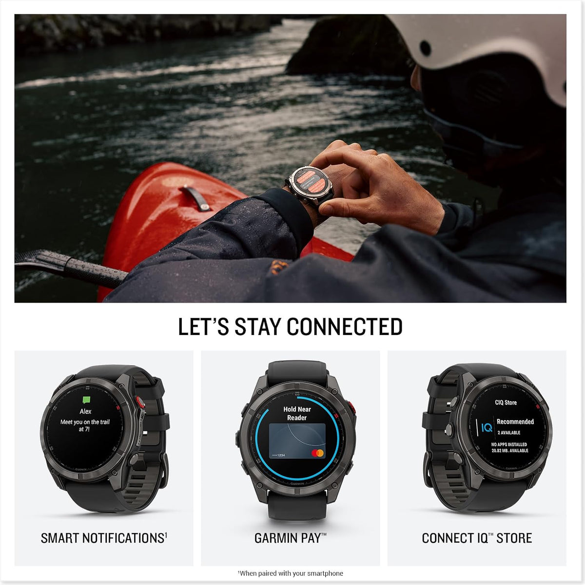 PlayBetter Garmin Fenix 8 Pro AMOLED Sapphire (51mm, Carbon Gray DLC Titanium) Multisport GPS Smartwatch Bundle - 1.4' Touchscreen, inReach Technology Portable Charger & Screen Protectors
