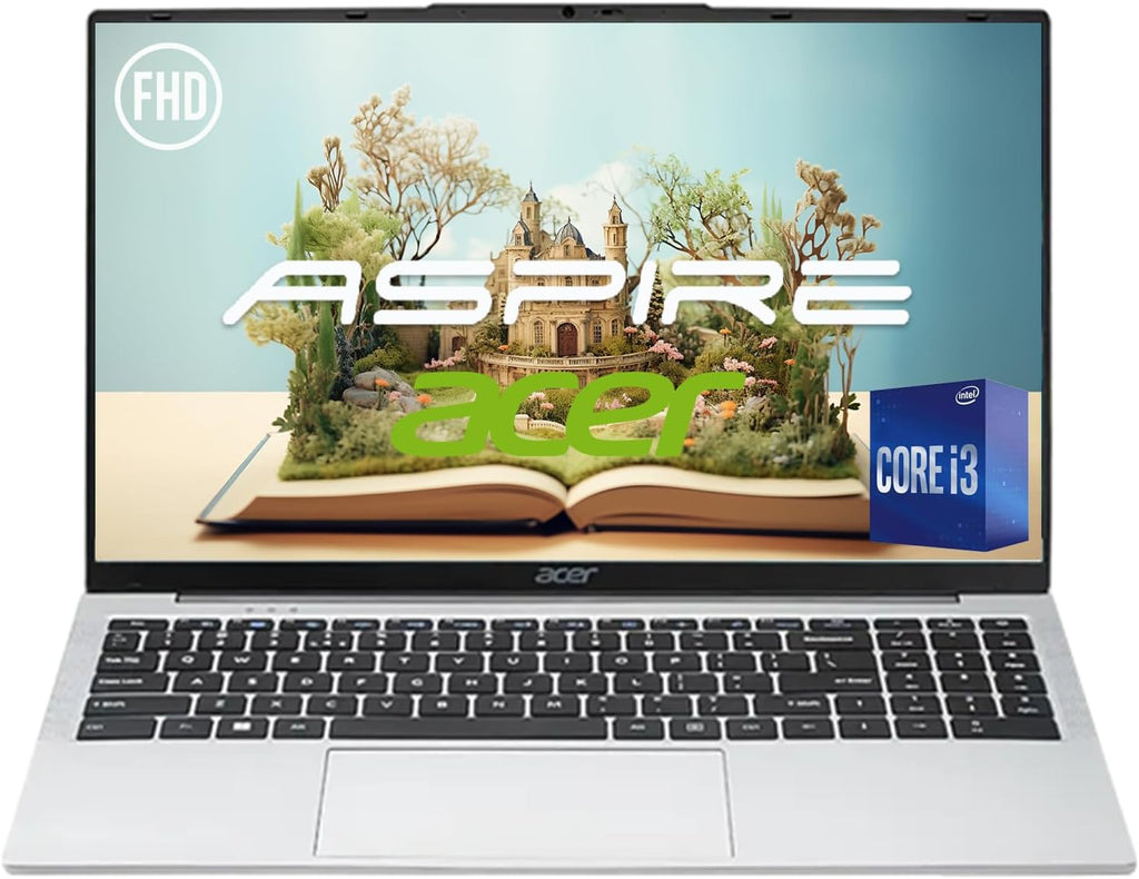 acer Aspire 3 Slim Laptop with Office 365 for The Web - Backlit Keyboard - Intel Core I3-1305U Processor - 8GB RAM - 256GB SSD - 15.6' FHD - Windows 11 no Mouse