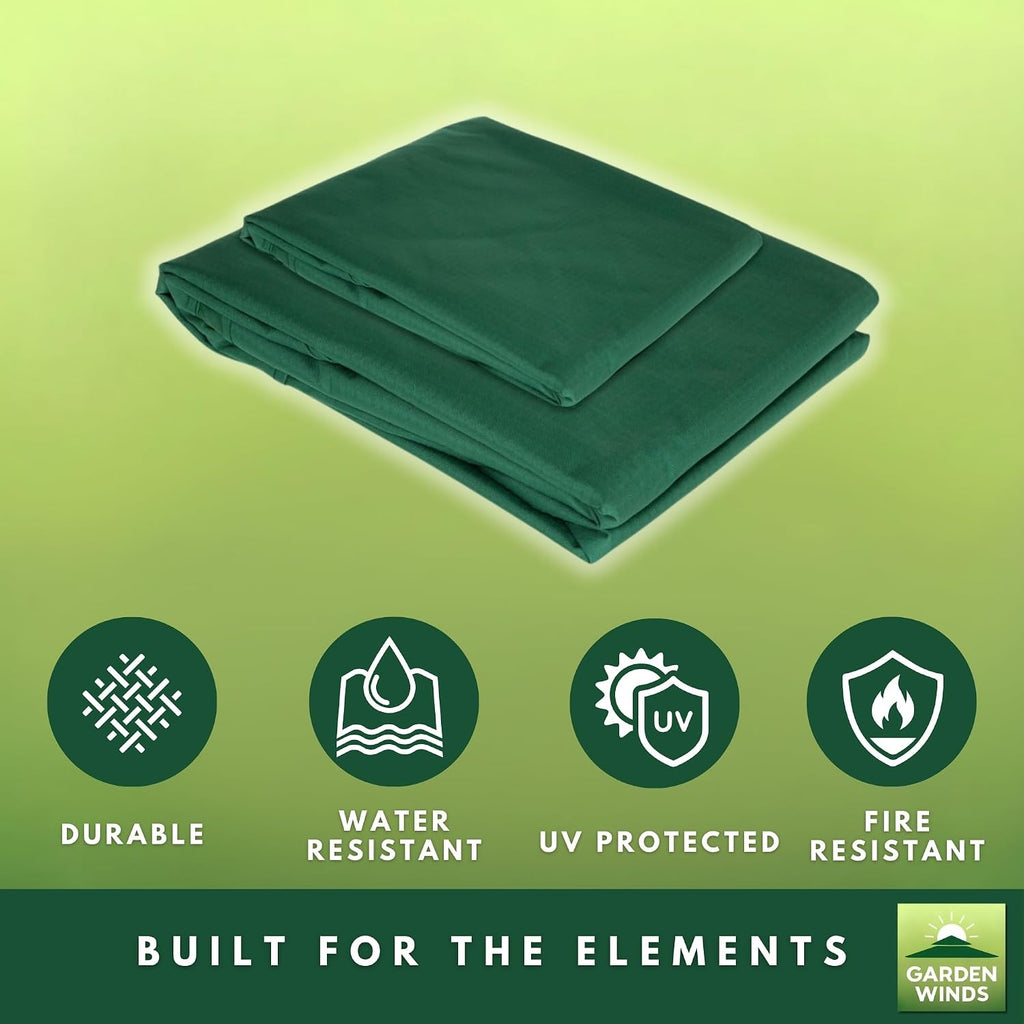 Garden Winds Reinforced RipLock 350 Replacement Canopy Top Cover Compatible with South Hampton 11' x 13' Gazebo Models L-GZ215PST-A, L-GZ659PST, 810138517, 810046339, A111011500 - Green
