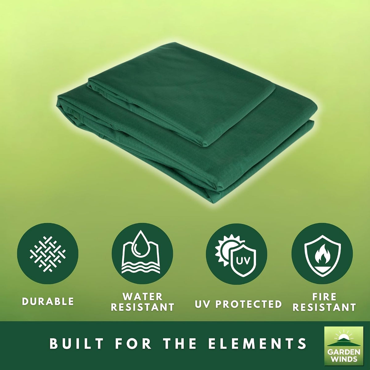 Garden Winds Reinforced RipLock 350 Replacement Canopy Top Cover Compatible with South Hampton 11' x 13' Gazebo Models L-GZ215PST-A, L-GZ659PST, 810138517, 810046339, A111011500 - Green