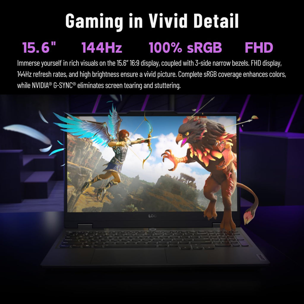Lenovo LOQ i7 Premium Gaming Laptop, 15.6' FHD 144Hz, i7-13650HX (Beats i9-12900H), GeForce RTX 4060 (Boost Clock 2370MHz), 32GB DDR5 RAM, 1TB SSD, Backlit KB, RJ-45, Wi-Fi 6, Windows 11 Pro, Grey