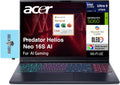 acer Predator Helios Neo 16S AI AI Gaming Laptop 16.0' WQXGA (Intel Ultra 9-275HX, GeForce RTX 5060 8GB, 16GB DDR5, 4TB PCIe SSD, Win 11 Pro) w/MS 365 Personal, DKZ USB Port Expander