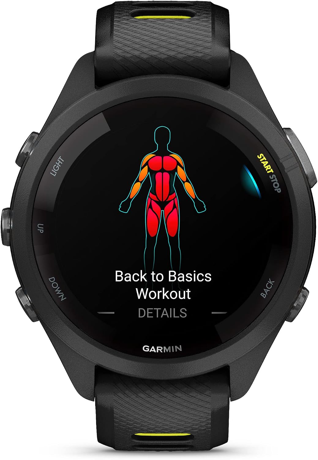 Garmin Forerunner 265S Running Smartwatch, Colorful AMOLED Display, Training Metrics and Recovery Insights, Black and Amp Yellow, 42 mm (Renewed)
