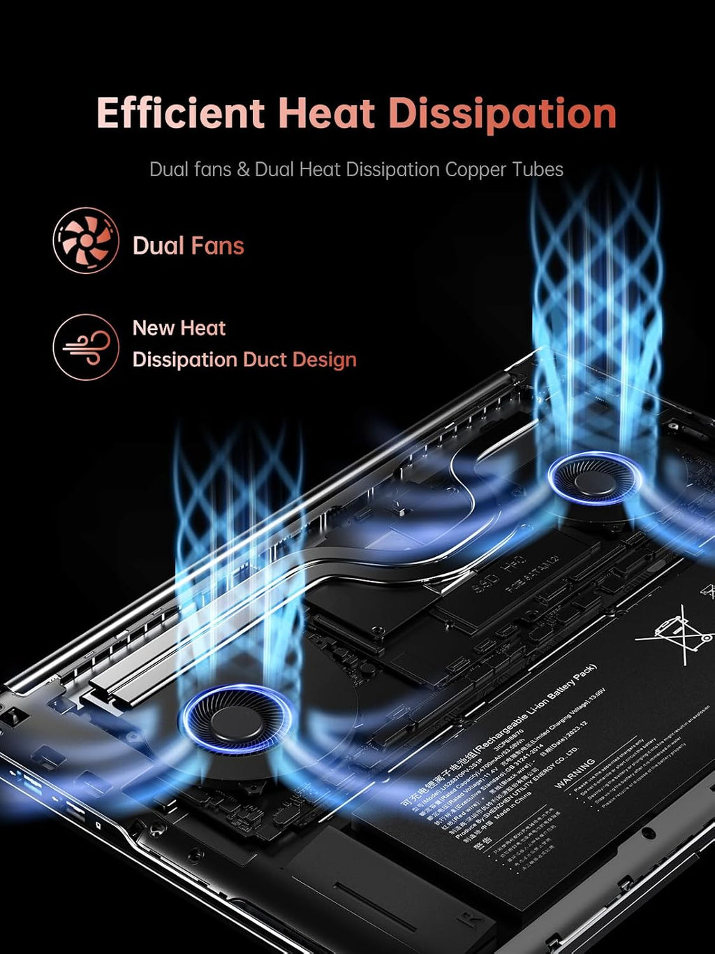 KAIGERR Gaming Laptop, 2026 Laptop with AMD Ryzen 7 6800H (8C/16T, Up to 4.7GHz), 16GB DDR5 512GB NVMe SSD Laptop Computer, Up to 4TB, 16-inch FHD Display, WiFi 6, Backlit KB, Type-C, Dual Fans