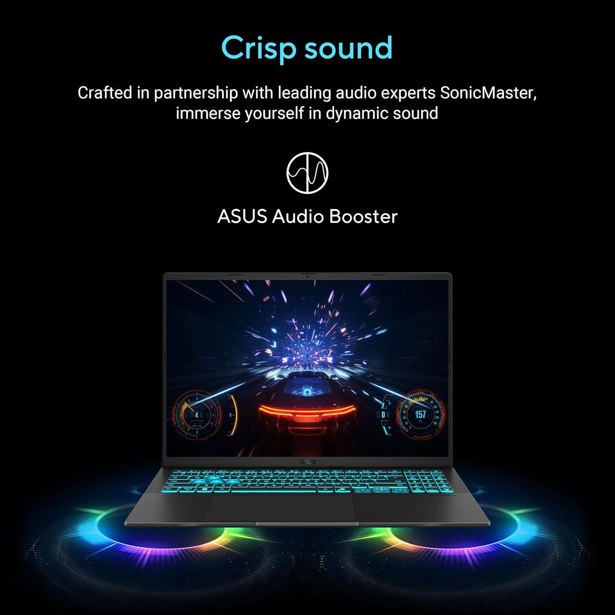 ASUS V16 Gaming Laptop, 16' WUXGA 144Hz Display, Intel Core 7 Processor 240H, NVIDIA GeForce RTX 5060, 16GB Memory, 512GB Storage, Windows 11, Matte Black, V3607VM-ES74