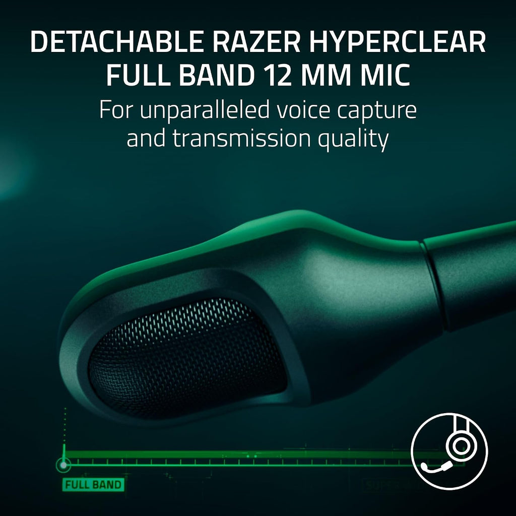 Razer BlackShark V3 Pro Wireless ANC Gaming Headset for PC: Full Band Mic - 50mm Drivers - 2.4 GHz, Bluetooth, USB, 3.5mm - Works with Mac, PS5, Nintendo Switch, Smartphone - 70 Hr Battery - White